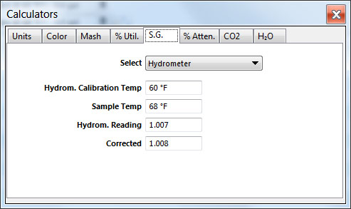 Hydrometer Reading Chart